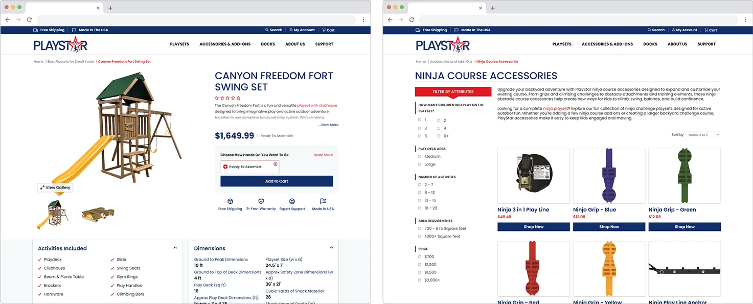 interior page designs on browser mock ups